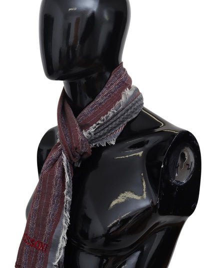 Missoni Multicolor Wool Striped Unisex Neck Wrap Shawl Scarf