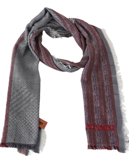 Missoni Multicolor Wool Striped Unisex Neck Wrap Shawl Scarf