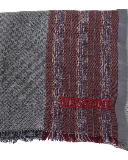 Missoni Multicolor Wool Striped Unisex Neck Wrap Shawl Scarf
