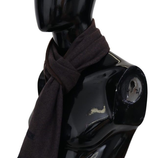 Missoni Brown 100% Cashmere Unisex Neck Wrap Fringes Scarf