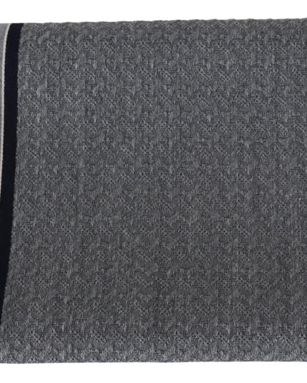 Missoni Gray Stripes Pattern 100% Wool Unisex Neck Wrap Scarf