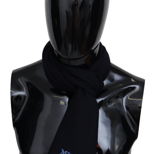 Missoni Black 100% Wool Knit Unisex Neck Wrap Shawl Scarf