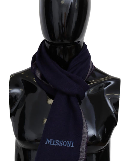 Missoni Multicolor Striped Wool Unisex Wrap Fringes Scarf