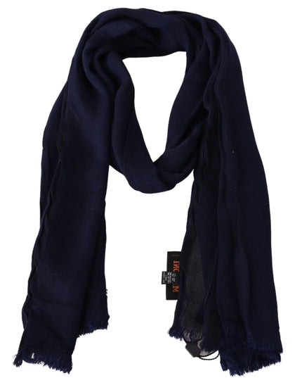 Missoni Blue Wool Knit Unisex Neck Wrap Scarf