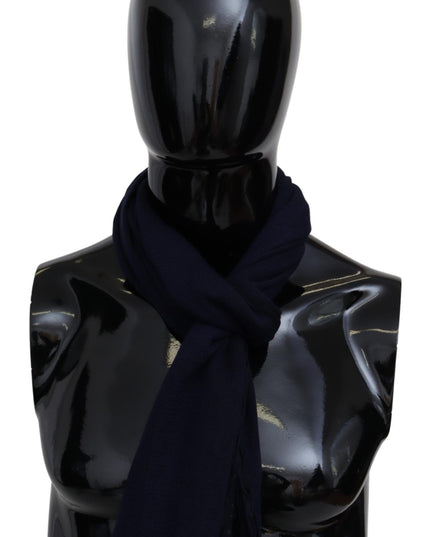 Missoni Blue Wool Knit Unisex Neck Wrap Scarf