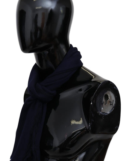 Missoni Blue Wool Knit Unisex Neck Wrap Scarf