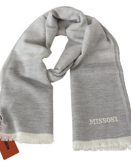 Missoni Beige 100% Wool Unisex Neck Wrap Scarf