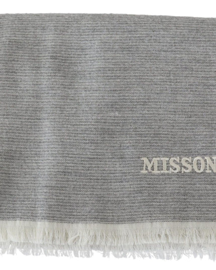 Missoni Beige 100% Wool Unisex Neck Wrap Scarf