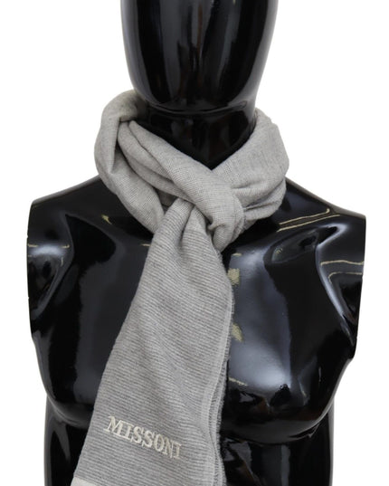 Missoni Beige 100% Wool Unisex Neck Wrap Scarf