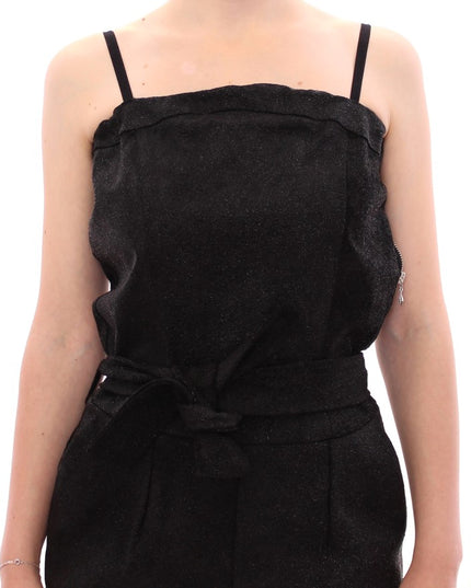 La Maison du Couturier Black Leather Jumpsuit