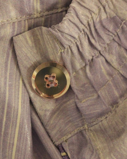 Licia Florio Purple Above-Knee Wrap Shorts