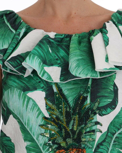 Dolce & Gabbana Pineapple Banana Sequins Blouse T-shirt