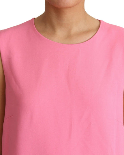 Dolce & Gabbana Pink Shift Sleeveless Knee Length Dress