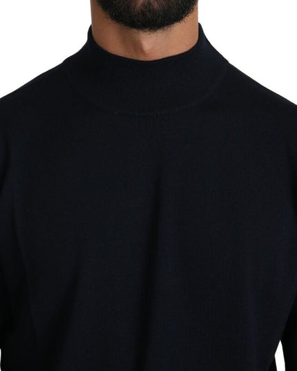 MILA SCHÖN Dark Blue Crewneck Pullover 100% Wool Sweater