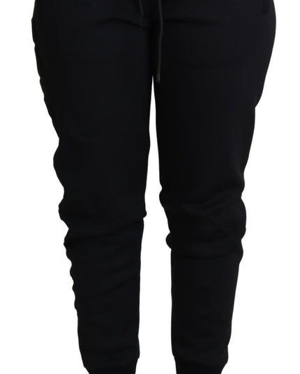 Dolce & Gabbana Black Polyester Neoprene Jogger Trouser Pants