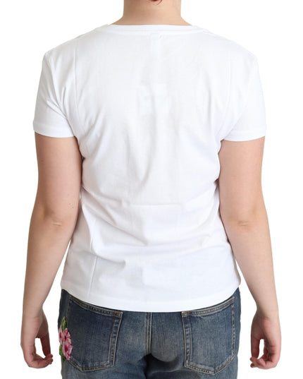 Moschino White Cotton Sunny Milano Print T-shirt