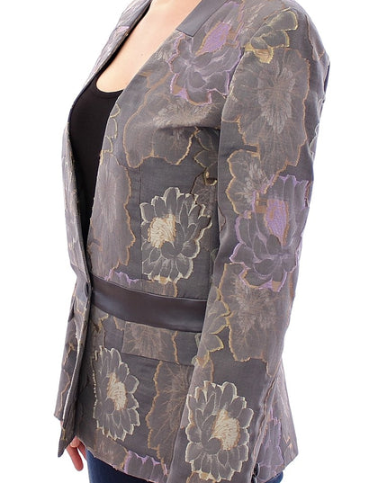 Roberto Fragata Multicolor Silk Floral Cotton Blazer