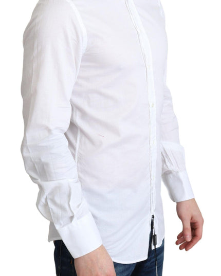 Dolce & Gabbana White Cotton Long Sleeves Formal Shirt