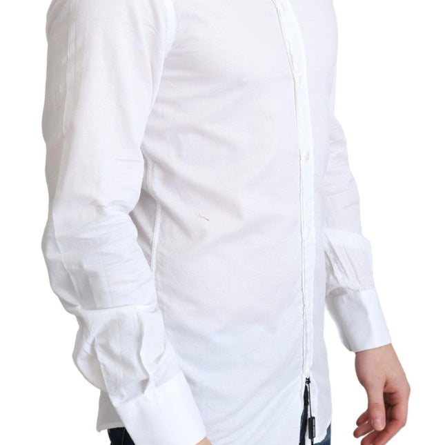 Dolce & Gabbana White Cotton Long Sleeves Formal Shirt