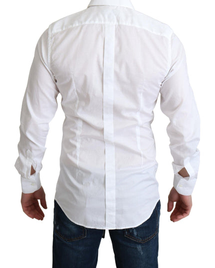 Dolce & Gabbana White Cotton Long Sleeves Formal Shirt