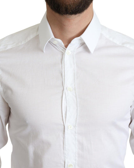 Dolce & Gabbana White Cotton Long Sleeves Formal Shirt