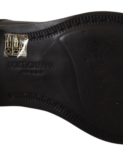 Dolce & Gabbana Black Leather Lace Up Mens Formal Derby Shoes