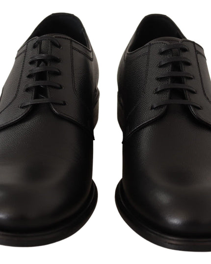 Dolce & Gabbana Black Leather Lace Up Mens Formal Derby Shoes