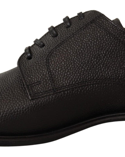 Dolce & Gabbana Black Leather Lace Up Mens Formal Derby Shoes
