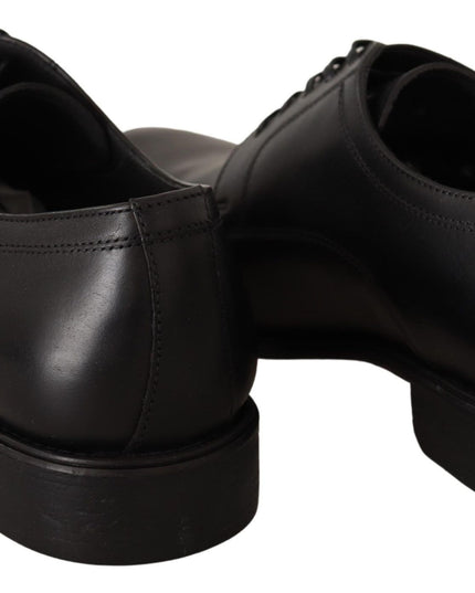 Dolce & Gabbana Black Leather Lace Up Mens Formal Derby Shoes
