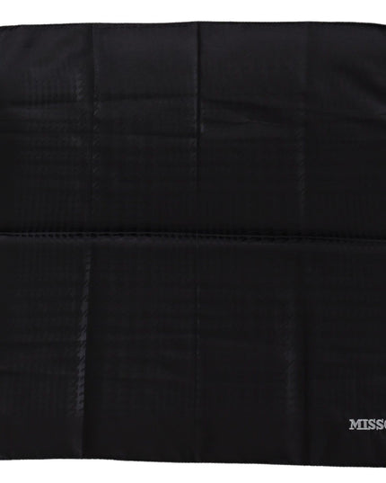 Missoni Black Wool Knit Unisex Neck Wrap Shawl Scarf