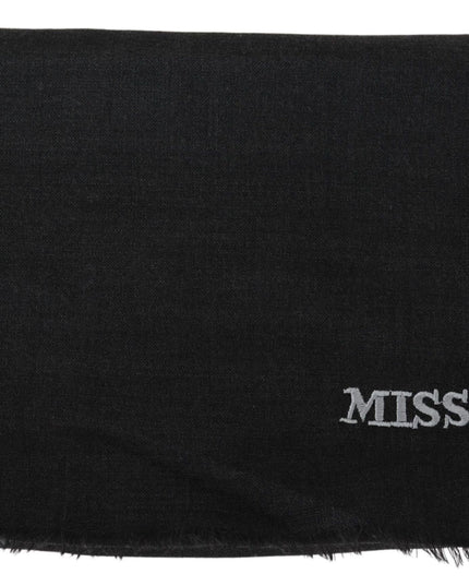 Missoni Black 100% Wool Unisex Neck Wrap Scarf