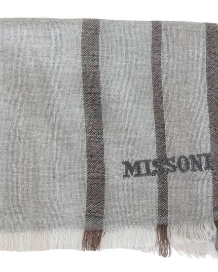 Missoni Multicolor Striped Wool Unisex Neck Wrap Scarf