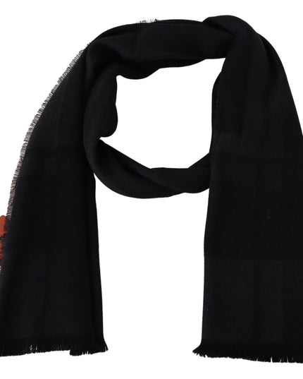 Missoni Black 100% Wool Unisex Neck Wrap Scarf