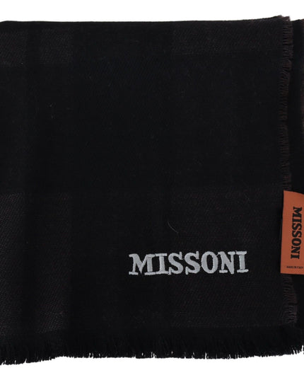 Missoni Black 100% Wool Unisex Neck Wrap Scarf