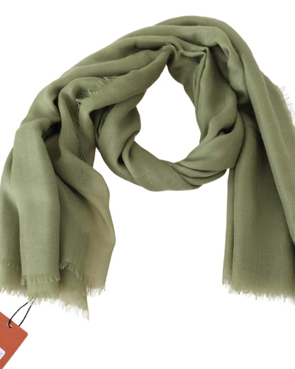 Missoni Green Cashmere Unisex Neck Wrap Scarf