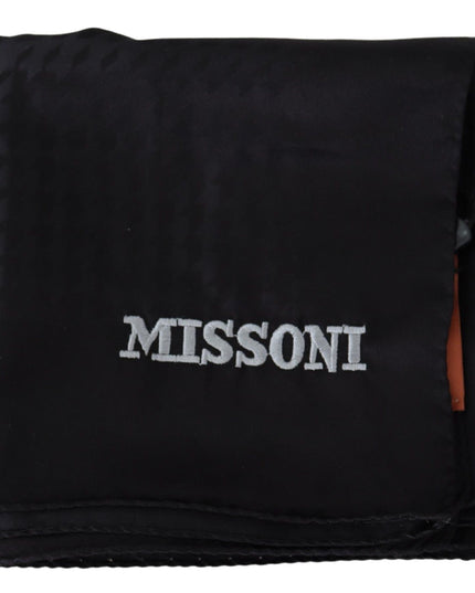 Missoni Black Wool Knit Unisex Neck Wrap Shawl Scarf