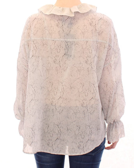 Vika Gazinskaya Blue Cotton Blouse Tunic