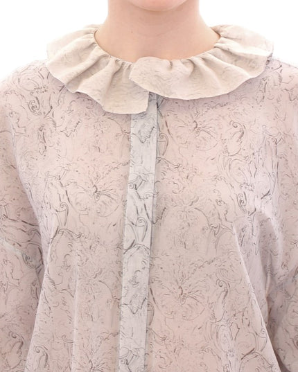 Vika Gazinskaya Blue Cotton Blouse Tunic