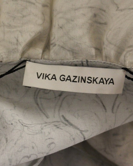 Vika Gazinskaya Blue Cotton Blouse Tunic