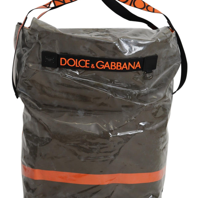 Dolce & Gabbana Cotton Men Large Fabric Green Shopping Tote Bag