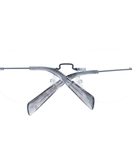 Yohji Yamamoto Gray Metal Glasses (Frames)