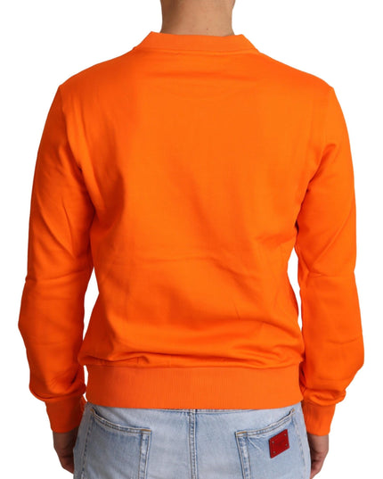 Dolce & Gabbana Orange King Ceasar Cotton Pullover Sweater