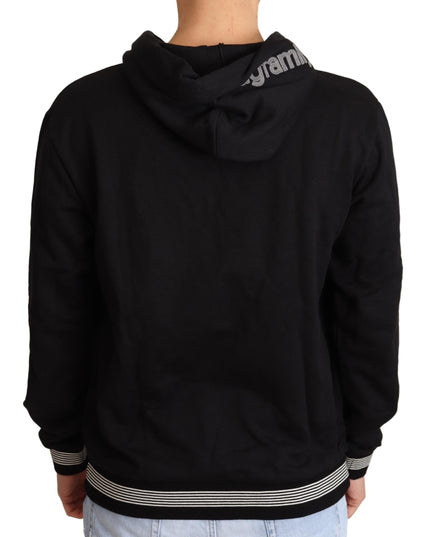 Dolce & Gabbana Black Cotton Hooded #dgfamily Sweater