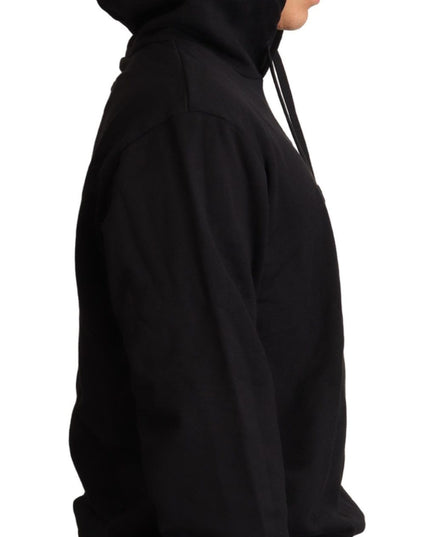 Dolce & Gabbana Black Cotton Hooded #dgfamily Sweater