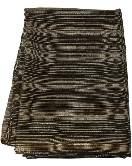 Dolce & Gabbana Metallic Gold Silk Stretch Shawl Wrap Scarf