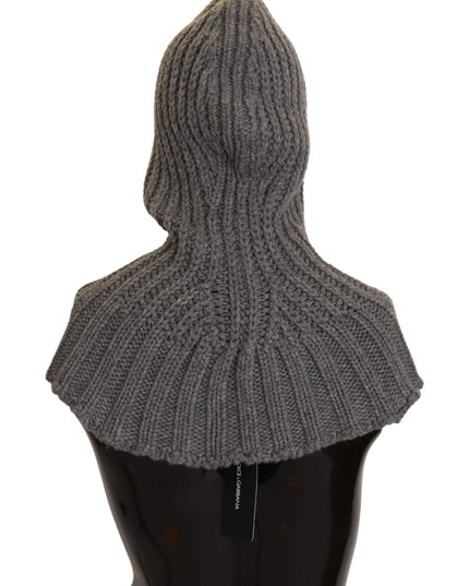 Dolce & Gabbana Gray 100% Cashmere Knitted Wrap One Size Scarf
