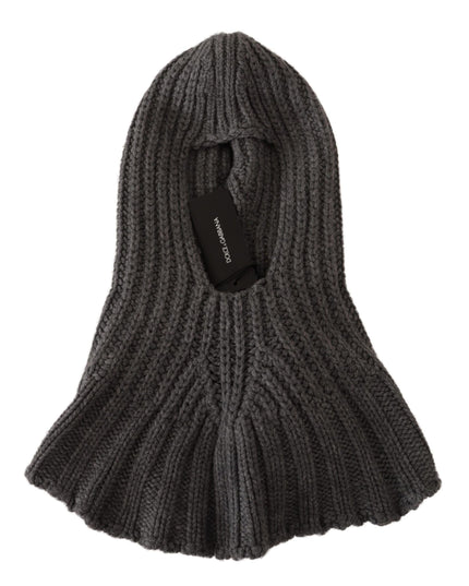 Dolce & Gabbana Gray 100% Cashmere Knitted Wrap One Size Scarf