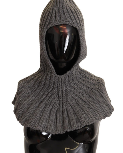 Dolce & Gabbana Gray 100% Cashmere Knitted Wrap One Size Scarf