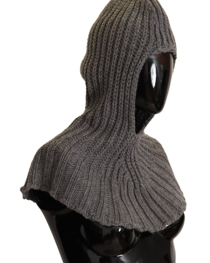 Dolce & Gabbana Gray 100% Cashmere Knitted Wrap One Size Scarf