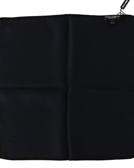 Dolce & Gabbana Black Square Handkerchief 100% Silk Scarf